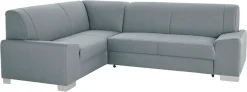 DOMO collection Ecksofa »Anzio in kubischer Formensprache, flache Armlehnen, L-Form« Wahlweise mit Bettfunktion und Federkern für hohen Sitzkomfort