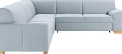 DOMO collection Ecksofa »Incanto kubische Formensprache, komfortabel, flache Armlehnen, L-Form« wahlweise mit Bettfunktion