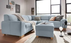 DOMO collection Ecksofa »Incanto kubische Formensprache, komfortabel, flache Armlehnen, L-Form« wahlweise mit Bettfunktion