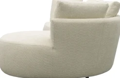 DOMO collection Ecksofa »Lumin, B/T: 267/170 cm, abgerunde Form, charmantes Design, cozy chic« Mit Federkern und 5 Rückenkissen ausgestattet