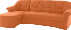 DOMO collection Ecksofa »SARAFINA 232x146 cm, auch mit Federkern für noch mehr Sitzkomfort!« whlw. mit Bettfunktion, L-Form