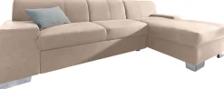 DOMO collection Ecksofa »Star, zeitlose Formensprache, elegante Optik, Breite 248cm, L-Form« wahlweise mit Bettfunktion