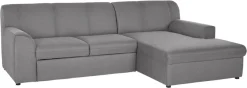 DOMO collection Ecksofa »Topper, elegant und zeitlos, kompaktes Stellmaß 245/155cm, L-Form« mit Recamiere, wahlweise mit Schlaffunktion