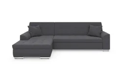 DOMO collection Ecksofa »TREVISO viele Bezüge, auch in Cord, L-Form, 267x178 cm« wahlw. mit Bettfunktion, inkl. Zierkissen, Unser Dauertiefpreis