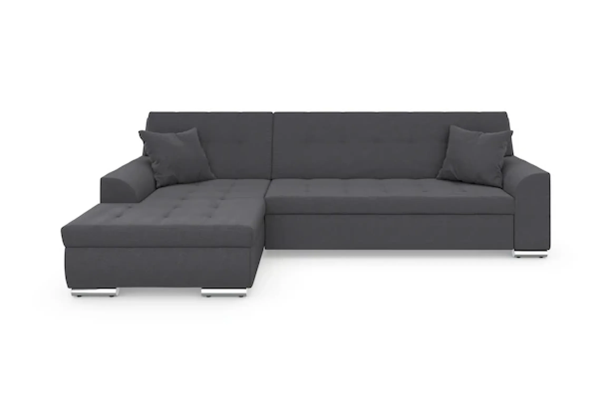 DOMO collection Ecksofa »TREVISO viele Bezüge, auch in Cord, L-Form, 267x178 cm« wahlw. mit Bettfunktion, inkl. Zierkissen, Unser Dauertiefpreis