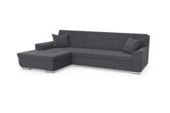 DOMO collection Ecksofa »TREVISO viele Bezüge, auch in Cord, L-Form, 267x178 cm« wahlw. mit Bettfunktion, inkl. Zierkissen, Unser Dauertiefpreis