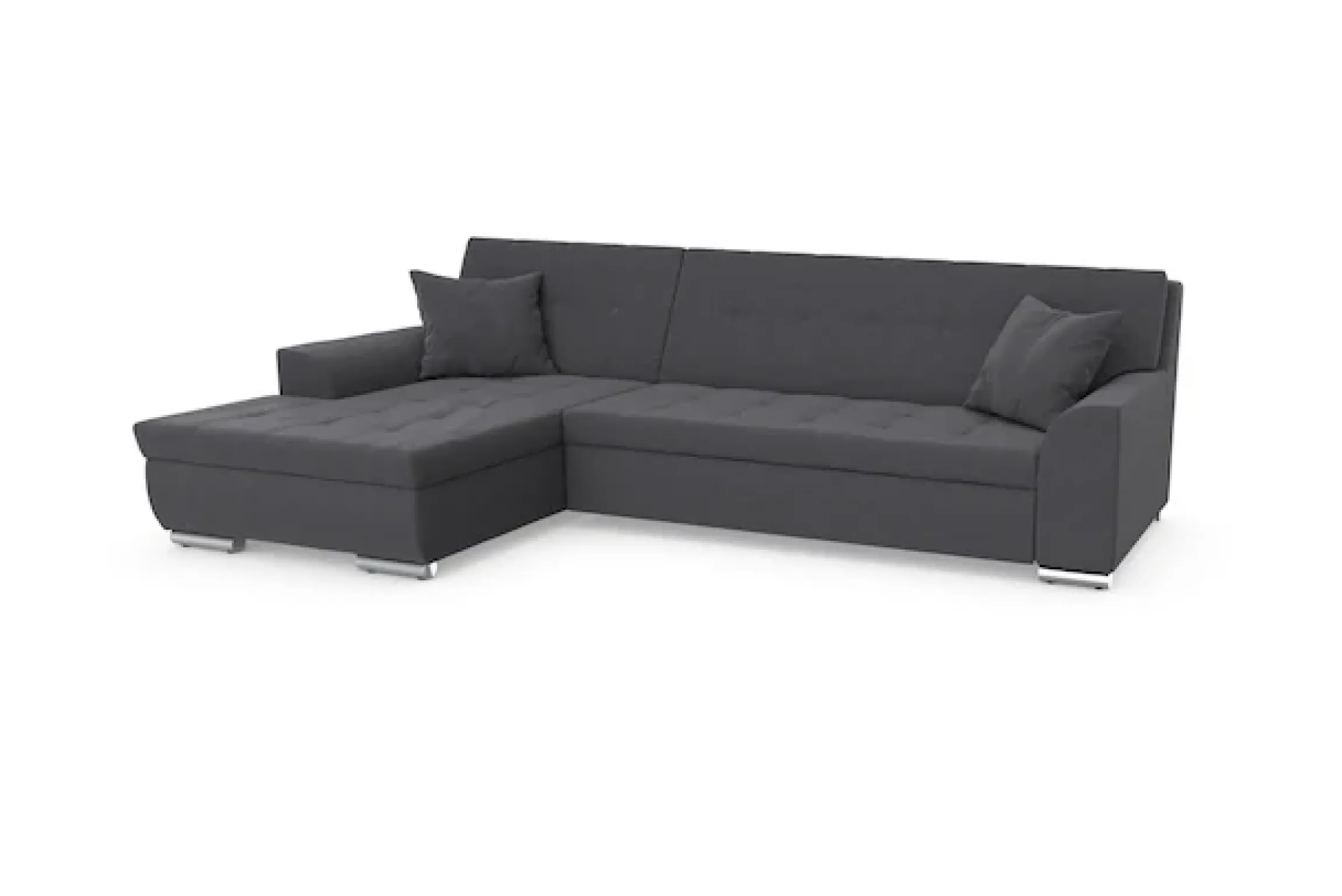DOMO collection Ecksofa »TREVISO viele Bezüge, auch in Cord, L-Form, 267x178 cm« wahlw. mit Bettfunktion, inkl. Zierkissen, Unser Dauertiefpreis