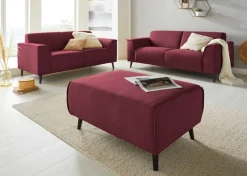 DOMO collection Hocker »Amora« mit Federkern, Fußhöhe passend für gängige Saugroboter!