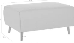 DOMO collection Hocker »Amora« mit Federkern, Fußhöhe passend für gängige Saugroboter!