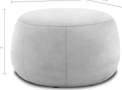DOMO collection Hocker »800012 elegant und zeitlos, Solitär, bequem, B/T 75/75cm« Hocker rund gepolstert