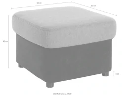 DOMO collection Hocker »FLORES 60x60 cm, hochwertig«