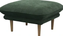 DOMO collection Hocker »Leuven« angenehm feste Polsterung, bodenfrei, 19 cm hohe Holzfüße