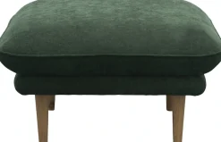 DOMO collection Hocker »Leuven« angenehm feste Polsterung, bodenfrei, 19 cm hohe Holzfüße