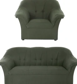 DOMO collection Polstergarnitur »Pegnitz zeitlos und elegant« Set,Sessel und 3-Sitzer