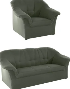 DOMO collection Polstergarnitur »Pegnitz zeitlos und elegant« Set,Sessel und 3-Sitzer