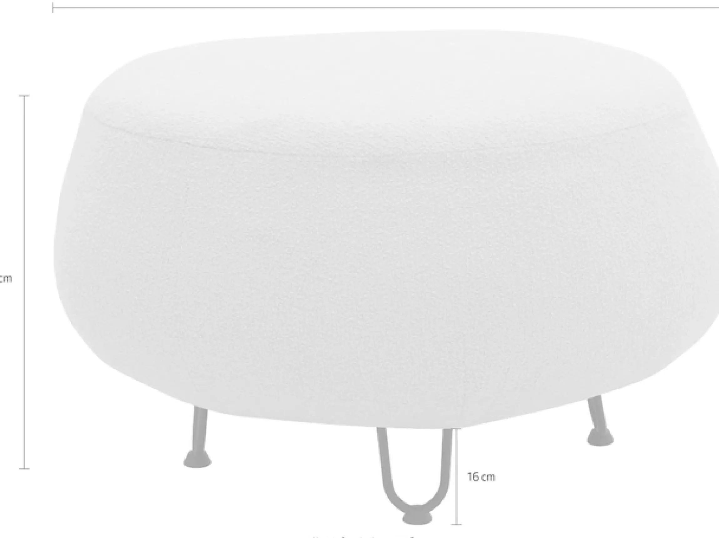 DOMO collection Polsterhocker »Poika, auf hohen Füßen« Polsterhocker rund und schön, Bezug Fellimitat, Durchmesser 78 cm