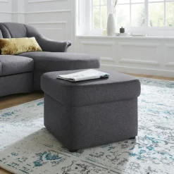 DOMO collection Polsterhocker »SARAFINA 61x61 cm, hochwertig und komfortabel«