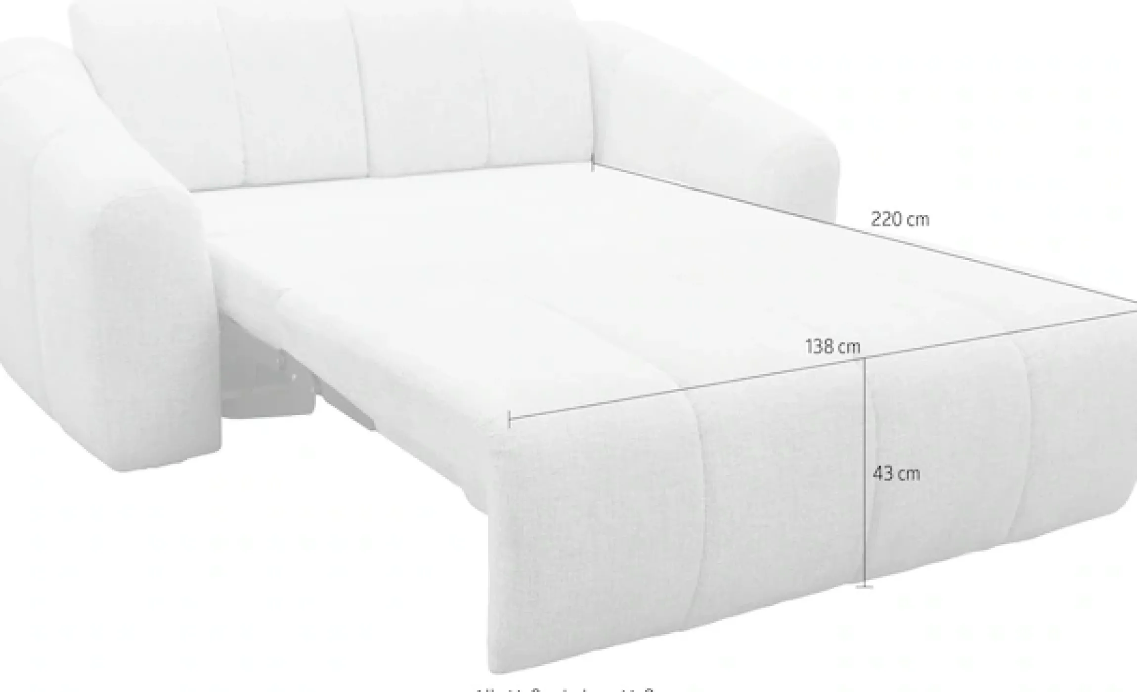 DOMO collection Schlafsofa »Lymra, 192 cm breit, organische Form mit vertikalen Absteppungen« Mit Schlaffunktion