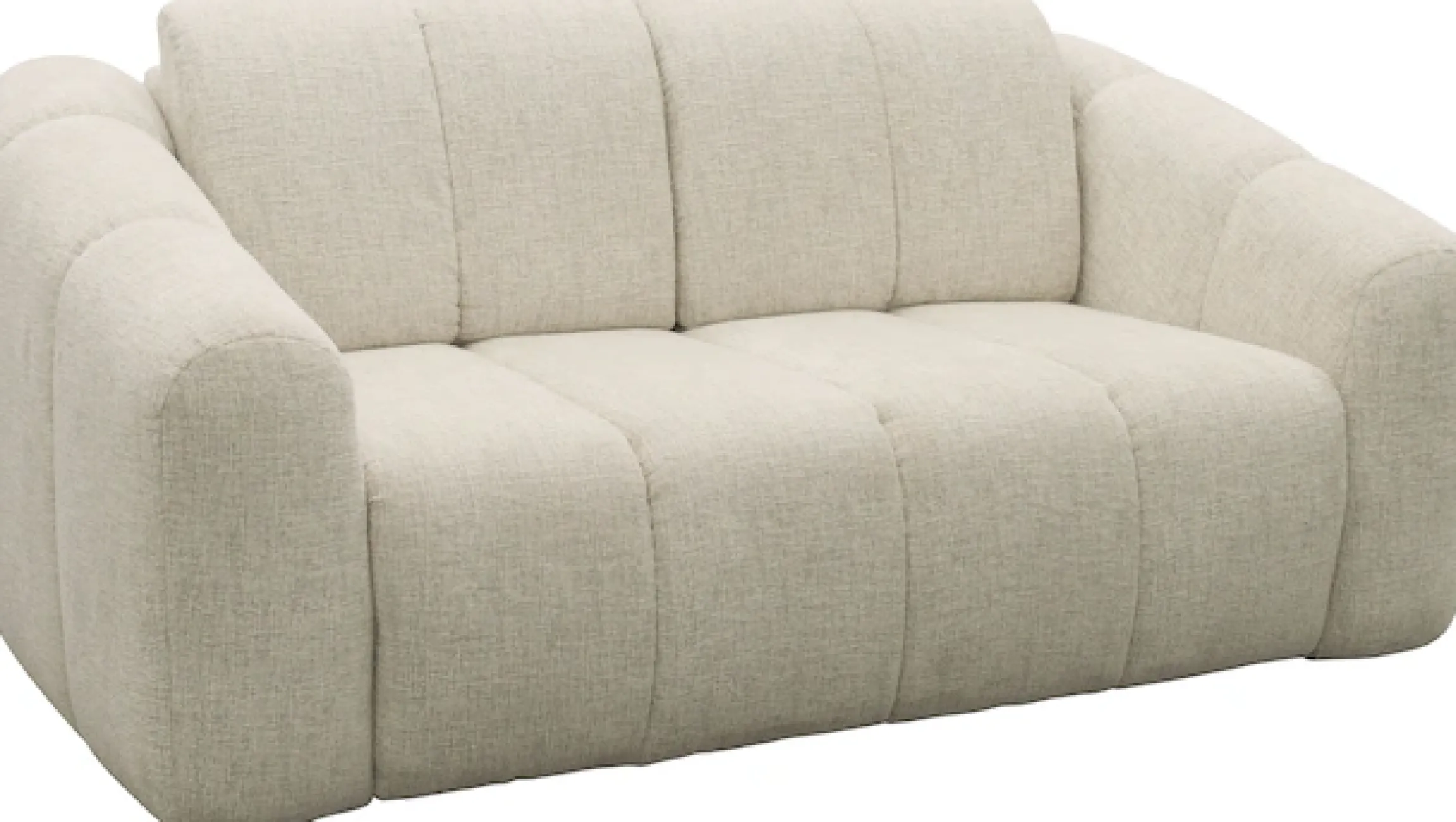 DOMO collection Schlafsofa »Lymra, 192 cm breit, organische Form mit vertikalen Absteppungen« Mit Schlaffunktion