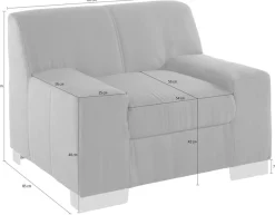 DOMO collection Sessel »Bero, elegant und zeitlos, kubisch und bequem«