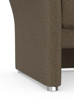 DOMO collection Sessel »Pina elegant und zeitloser Clubsessel, bequemer Cocktailsessel« Hoher Sitzkomfort, Feinstruktur, stone