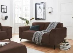 DOMO collection 2-Sitzer »Amora, inklusive komfortablem Federkern für mehr Sitzkomfort« Komfortsitzhöhe 47 cm, Fußhöhe passend für gängige Saugroboter!