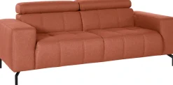 DOMO collection 2-Sitzer »Cunelli , moderne Sitznähte als Designelement, fester Sitzkomfort« whlw. verstellbare Kopfteile, passend für gängige Saugroboter