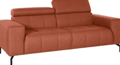 DOMO collection 2-Sitzer »Cunelli , moderne Sitznähte als Designelement, fester Sitzkomfort« whlw. verstellbare Kopfteile, passend für gängige Saugroboter