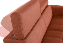 DOMO collection 2-Sitzer »Cunelli , moderne Sitznähte als Designelement, fester Sitzkomfort« whlw. verstellbare Kopfteile, passend für gängige Saugroboter