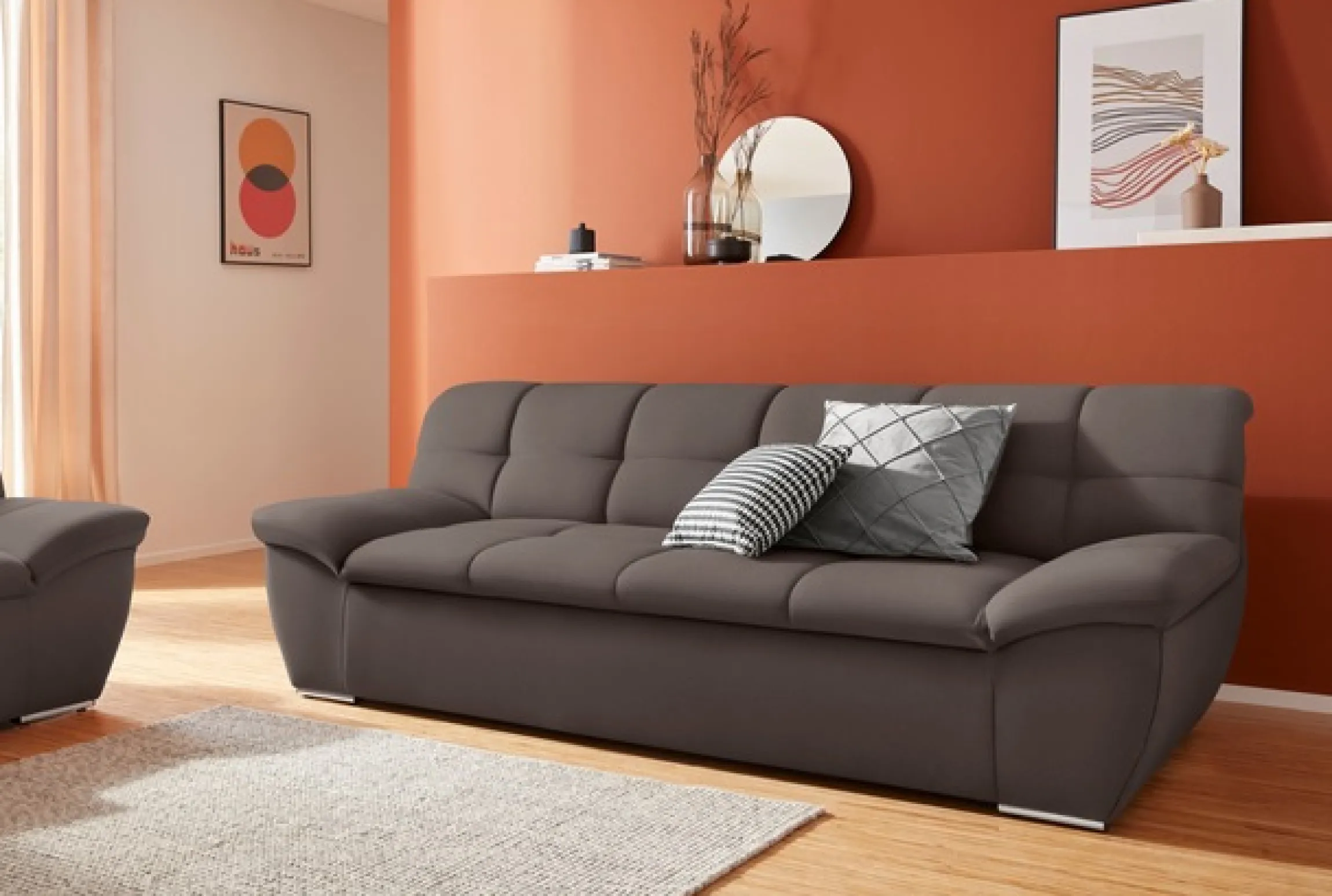 DOMO collection 3-Sitzer »Lagoa, moderne Sitzheftung, bequem und komfortabel« frei im Raum stellbar, in großer Farbauswahl