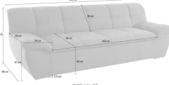 DOMO collection 3-Sitzer »Lagoa, moderne Sitzheftung, bequem und komfortabel« frei im Raum stellbar, in großer Farbauswahl
