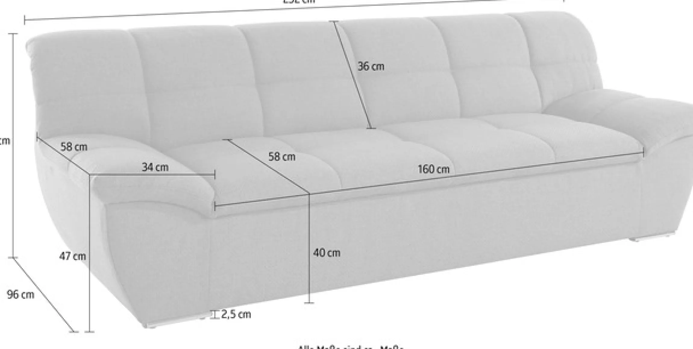 DOMO collection 3-Sitzer »Lagoa, moderne Sitzheftung, bequem und komfortabel« frei im Raum stellbar, in großer Farbauswahl