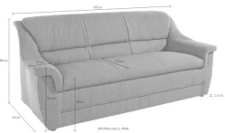 DOMO collection 3-Sitzer »Lale formschönes & komfortables Sofa, zeitlos & elegant, Breite 198cm« optimal für kleinere Räume