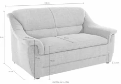 DOMO collection 2-Sitzer »Lale formschönes und komfortables Sofa, zeitlos und elegant« optimal für kleinere Räume