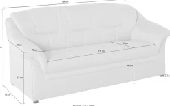 DOMO collection 2,5-Sitzer »Mezia kompakt für kleine Räume, Breite 184cm, komfortabel und zeitlos,«
