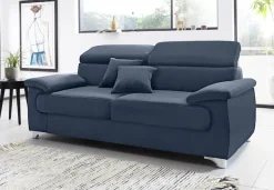 DOMO collection 2,5-Sitzer »Mira inklusive Kopfteilverstellung für mehr Wohlfühlkomfort« elegant und modern, komfortabel, frei im Raum stellbar
