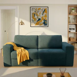 DOMO collection 2-Sitzer »Nerio, 207 cm breit, minimalistisch, modern, formatabile Polsterung« Ausziehbar, Schlaffunktion