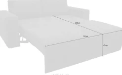 DOMO collection 2-Sitzer »Nerio, 207 cm breit, minimalistisch, modern, formatabile Polsterung« Ausziehbar, Schlaffunktion