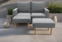 DOMO collection 2-Sitzer »Slunce, Outdoor-Raumwunder« 2-Sitzer inkl. 2 Hocker, Outdoor geeignet