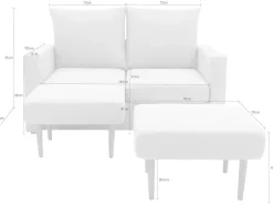 DOMO collection 2-Sitzer »Slunce, Outdoor-Raumwunder« 2-Sitzer inkl. 2 Hocker, Outdoor geeignet