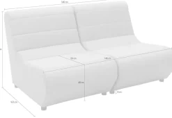 DOMO collection 2-Sitzer »Soleil, pflegeleichter und wetterfester Bezug« Outdoor, besonderes Design und Formgebung, individuell erweiterbar