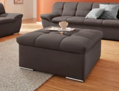 DOMO collection Sitzhocker »Lagoa moderne Steppung im Sitz, elegant und zeitlos, B/T 87/87cm« in großer Farbauswahl