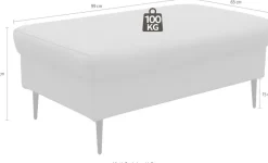 DOMO collection Sitzhocker »Modica« Auch in Cord, Fußhöhe passend für gängige Saugroboter!