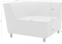 DOMO collection Sofa-Eckelement »Sonna, individuell zusammenstellbar« Einzelelemente für Terrasse, Garten und Balkon, speziell für Outdoor