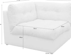 DOMO collection Sofa-Eckelement »Caleo, B/T: 117/117 cm, modular, großzügige Polsterung, Federkern« erweiterbar mit Sofaelement, Einzelsofa