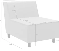DOMO collection Sofaelement »Sonna, individuell zusammenstellbar« Einzelelemente für Terrasse, Garten und Balkon, speziell für Outdoor