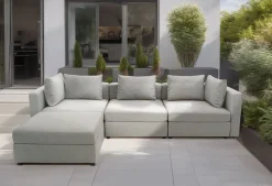 DOMO collection Sofaelement »Solskin, individuell erweiterbar/kombinierbar« mit losen Kissen. Rücken- und Seitenteile als Stecksystem.
