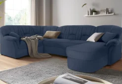 DOMO collection Wohnlandschaft »Bahia mit viel Platz, zeitloses Design, U-Form« wahlweise mit Bettfunktion