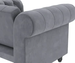 Dorel Home Chesterfield-Sessel »Felix« mit Rückenlehne 3-fach verstellbar, Beine Massivholz, Sitzhöhe 46 cm