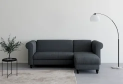 Dorel Home Ecksofa »Felix II, L-Form, Schlafsofa 241cm (Liegefl. 108/195 cm),« verstellb. Rückenlehne, Recamiere wechselbar, Cord